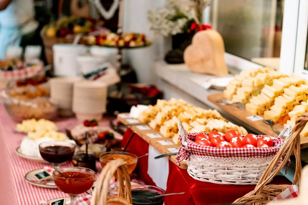 Das Buffet am 1. August-Brunch.
